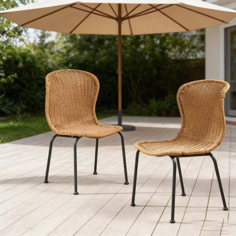 Chaise de patio en rotin