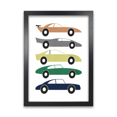 Muted Colours Car 1 Piece Wall Art