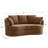 73.8" W Chenille Upholstered Slipcovered Curved Sofa-484539112