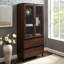 Jimi Glass Door China Cabinet with Lower Drawer Storage-1300721697