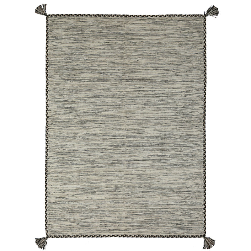 Skandar Solid Colour Hand Woven Area Rug, Rectangle 160 x 230cm