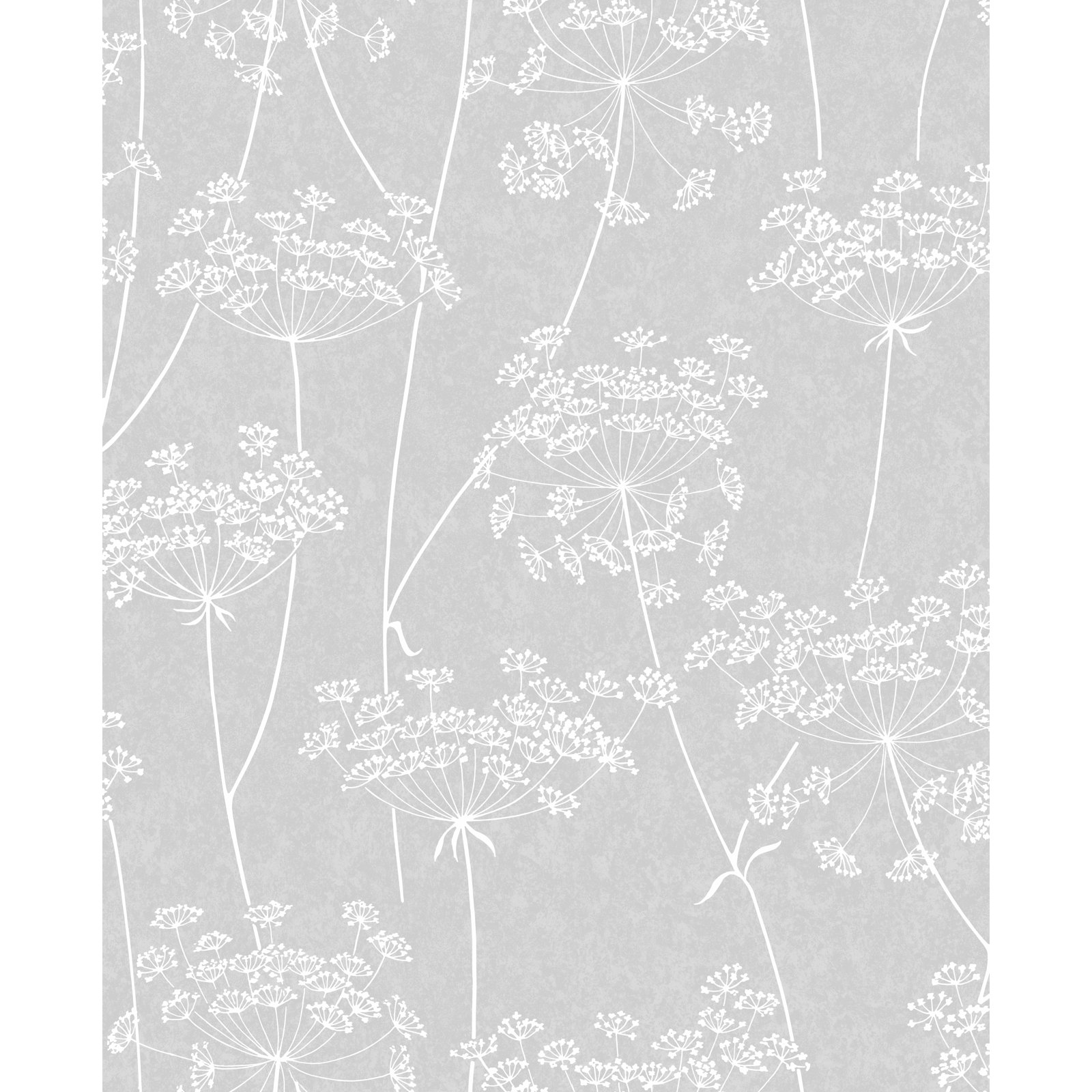 Edmore Modern Floral Wallpaper, Cloud Gray