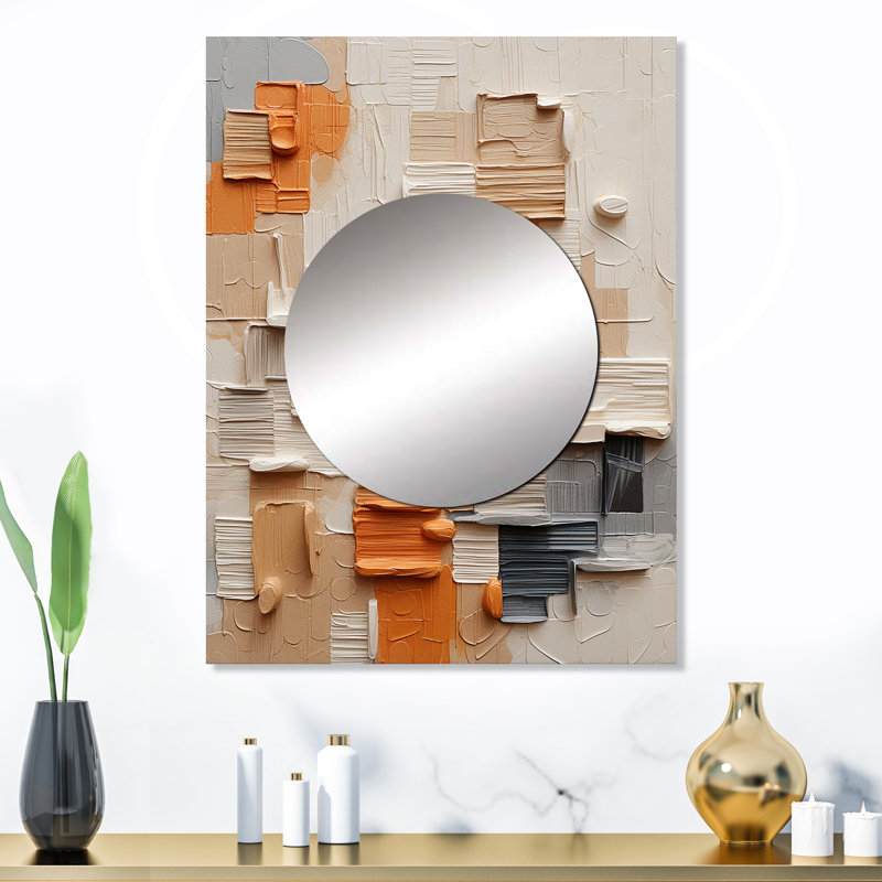 Minimalisme Geometrics Wizards Collage - grand collage abstrait, miroir mural moderne unique, impression, impression sur métal