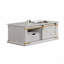 Table basse 1 pièce avec tablettes ouvertes