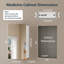 Armoire à pharmacie de salle de bain avec miroir, montage encastré ou en surface, tablettes réglables en verre trempé, rangement grande capacité, porte réversible, blanc, l 20 po x H 28 po-428814979-428814978