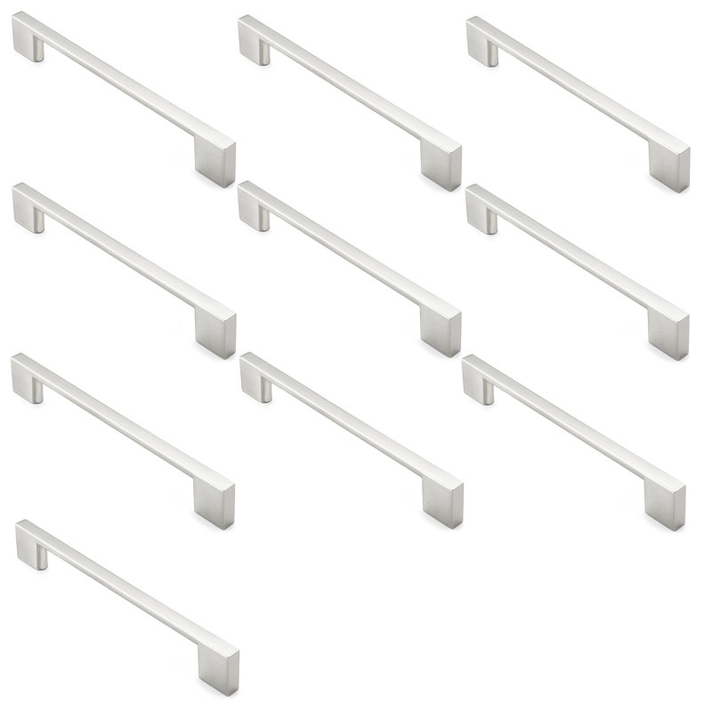 6.31" Center Cabinet Handle Pull Multipack, Satin Nickel