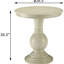 Table d'appoint classique ronde blanche avec piédestal pour la chambre à coucher