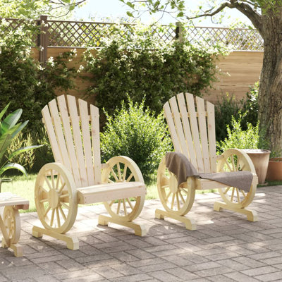 Solid Wood Adirondack Chair by VidaXL