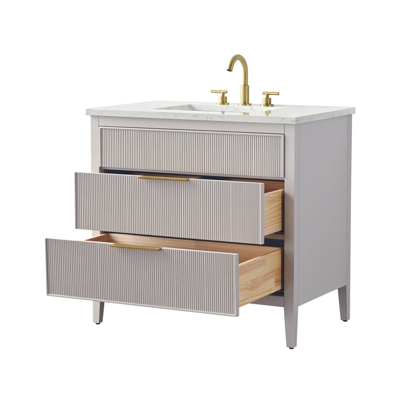 Emma 36" W Single Vanity, Taupe