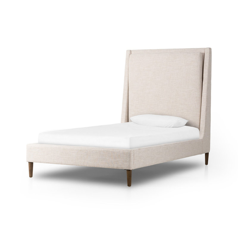 Lit plateforme tapissier Aurelle, Croissant de Douvres, Simple