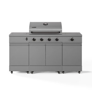 TYTUS 4 - Burner Portable 60000 BTU Gas Grill with Side Burner and Cabinet
