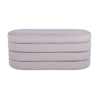 Velvet Ottoman Bench With Storage