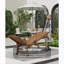 Chaise longue de patio avec dossier inclinable-129427515