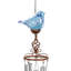 Exhart Solar Hand Blown Pearlized Glass Bird Wind Chime, 7 by 44 Inches-462074967