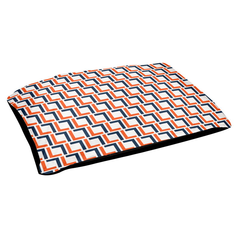 Lit pour chat Dupoint Designer, Grand (L 52 po x l 42 po), Blanc / orange / bleu