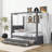Upholstered Canopy Platform Bed with Trundle and Storage Drawers, a Stylish and Functional Choice for Your Bedroom-712377404-712377407