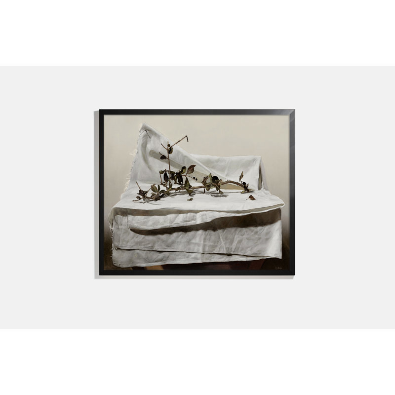 January Island (White) Print by Sarah Bird, Black