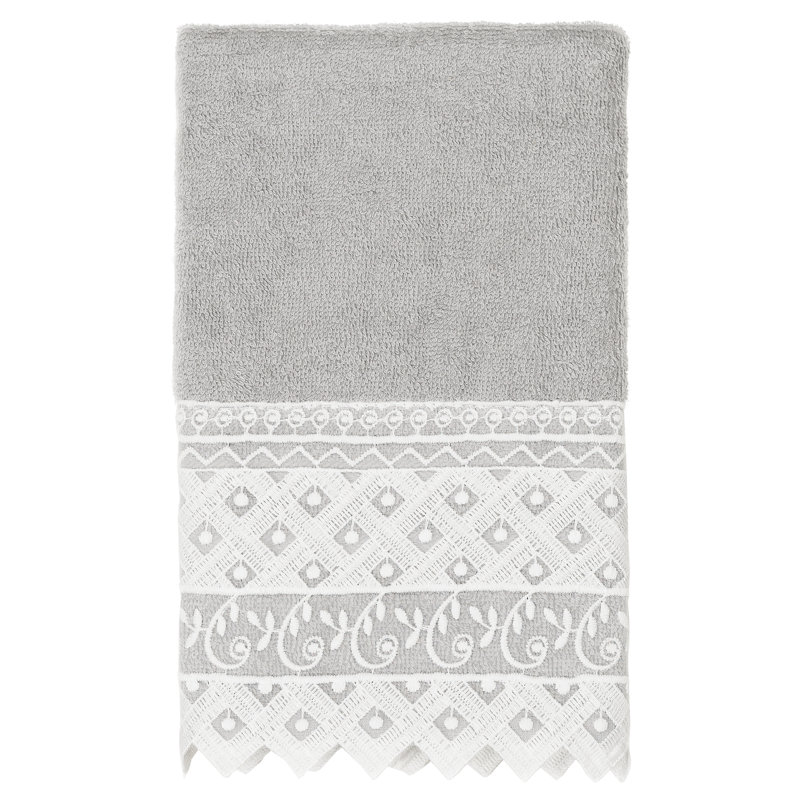 Aiden Midweight Hand Towel, Light Gray