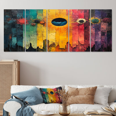 Ensemble de décorations murales «Colorful Native Souls Spiritual Dreams II - Dreams Motivation»