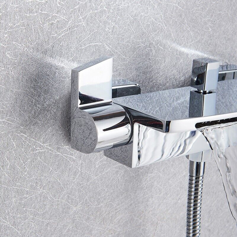 Divina 2 Handle Wall Waterfall Faucet Bath Filler with Diverter