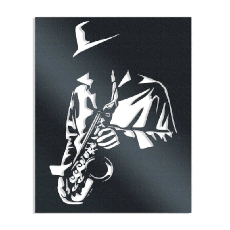 JASPER-Jazz Wall Art-, Black