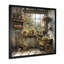 «Grey green a rustic charmante abri de jardin», reproduction sur toile-1101937863-1101937868