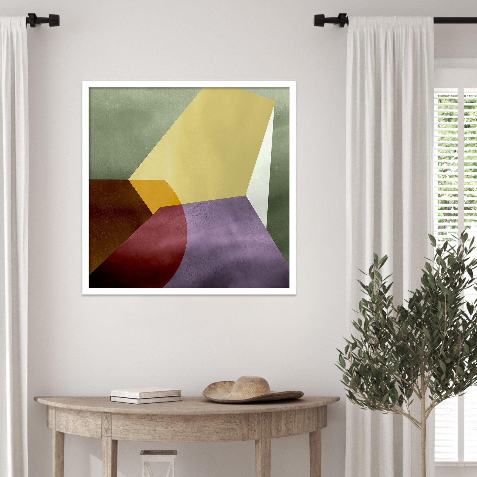 Flagler "Essentially Minimal VI" Print, 25" H x 25" W, White