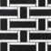 Nero Marquina 1" x 4" Marble Linear Mosaic Wall Tile