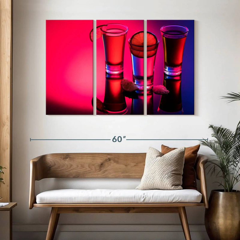 Yarlin Tequila Shots Reflection, 32" H x 50" W