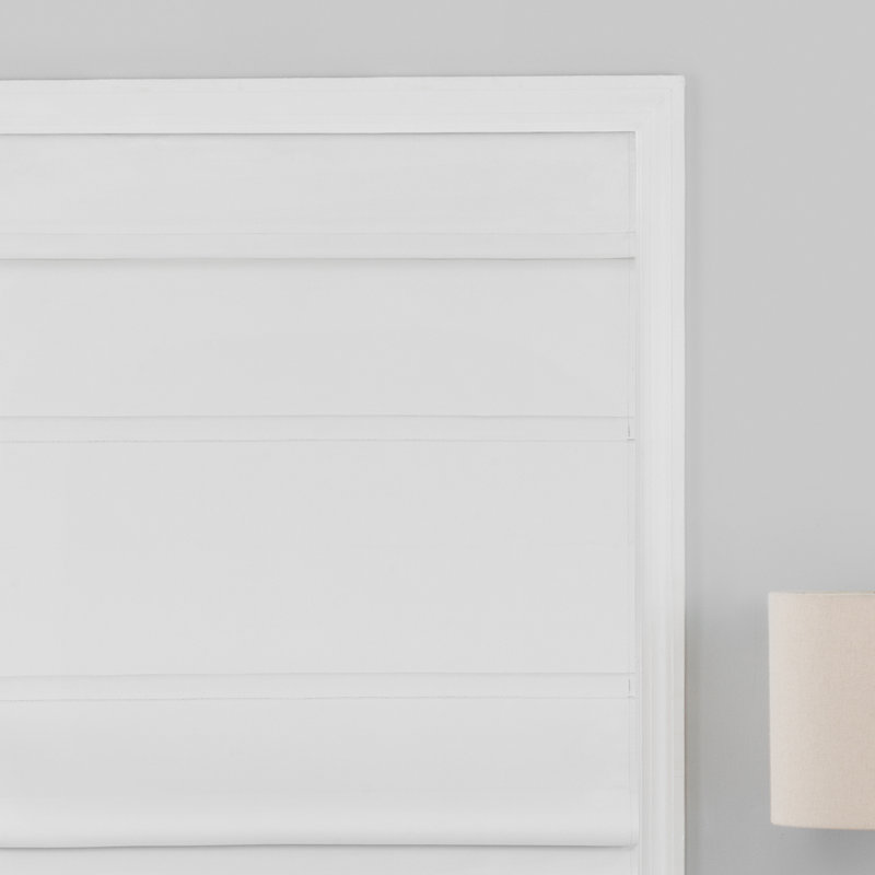 Store romain occultant Lilie, L 33 po x L 64 po, Blanc