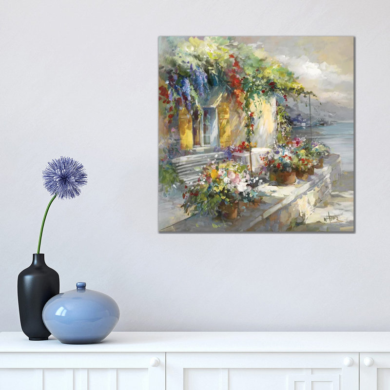 Veranda At Sea by Willem Haenraets - Wrapped Canvas Painting, 45.72 cm H x 45.72 cm W x 1.91 cm D