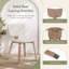 Chaise d'appoint rembourrée de style Mid-Century avec pieds en bois pour le salon (ensemble de 4)-582628135