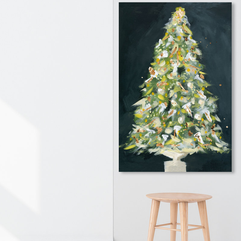 « christmas tree 2 », peinture sur toile, H 54 po x l 36 po x P 1,5 po