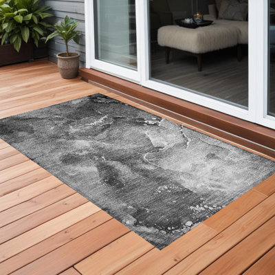 Tapis extérieur lavable antidérapant 2 pi x 3 pi gris