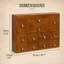 12-Drawer Apothecary Cabinet,Pre-Assembled Wooden Organizer