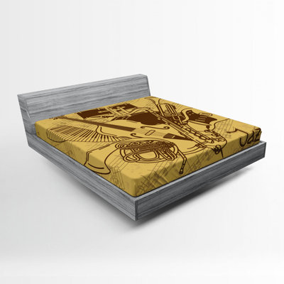 Music Microfiber Fitted Sheet