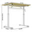 Bureau à hauteur réglable pour bureau à domicile, mécanisme manuel, plateau en bois, double colonne stable, élément esthétique pour bureau et espace de travail, réglable et polyvalent-155711329