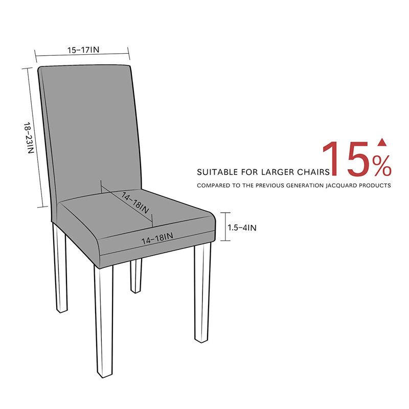 Box Cushion Dining Chair Slipcover, Brown