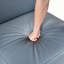 Chaise d'appoint contemporaine revêtue de cuir bleu, support de poids de 300 lb, mousse haute densité, décoration de salon-1683883823