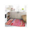 Tapis décoratif lavable à la machine à motif de cerfs et de fleurs rose de la collection Barcelona-1086557268