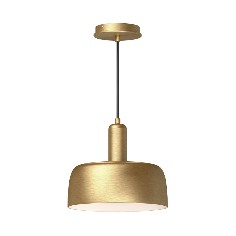 Luminaire suspendu en forme de dôme à 1 lumière Adriano, Or brossé