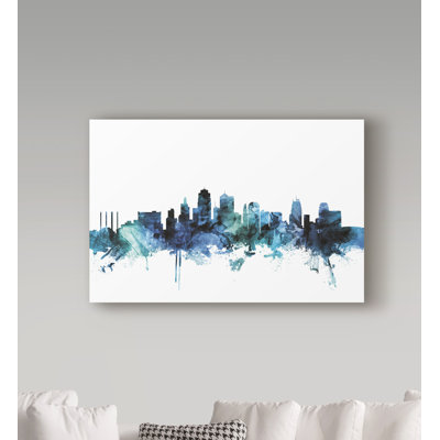 « kansas city missouri blue blue horizon », reproduction d’impression sur toile tendue