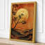 Moonlit Reflection Tree Minimalist - Wrapped Canvas-1309559920-1309559923