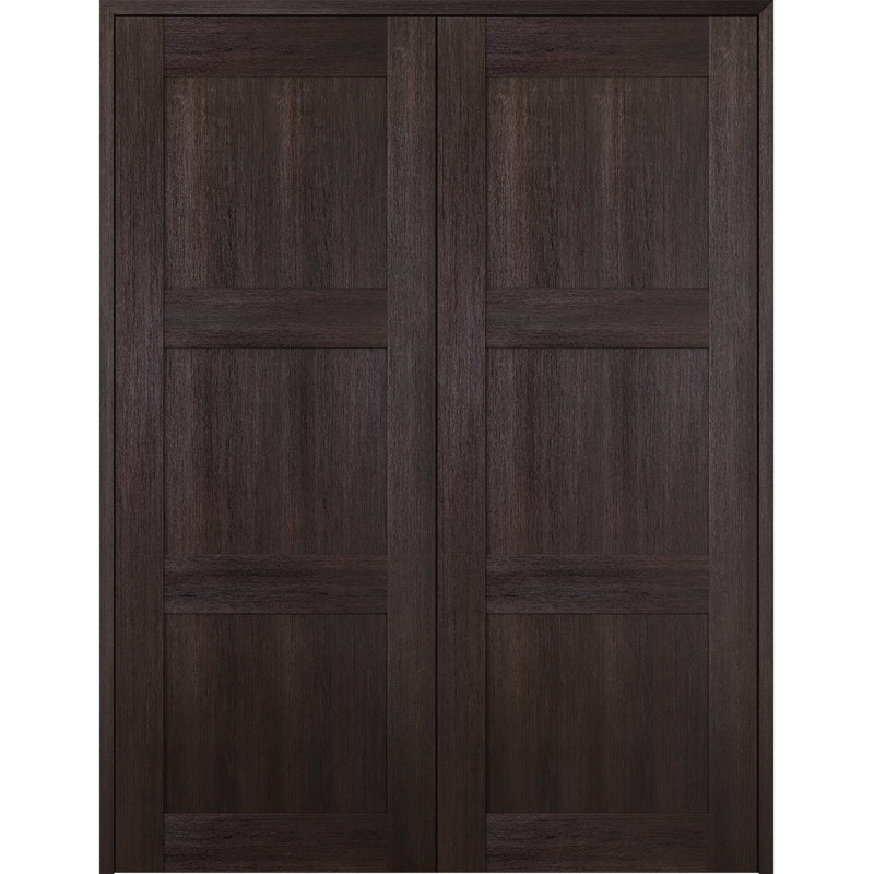 Porte française Avon 07 2RN, L 71,75 po x H 79,38 po, Bois de chêne, Gauche