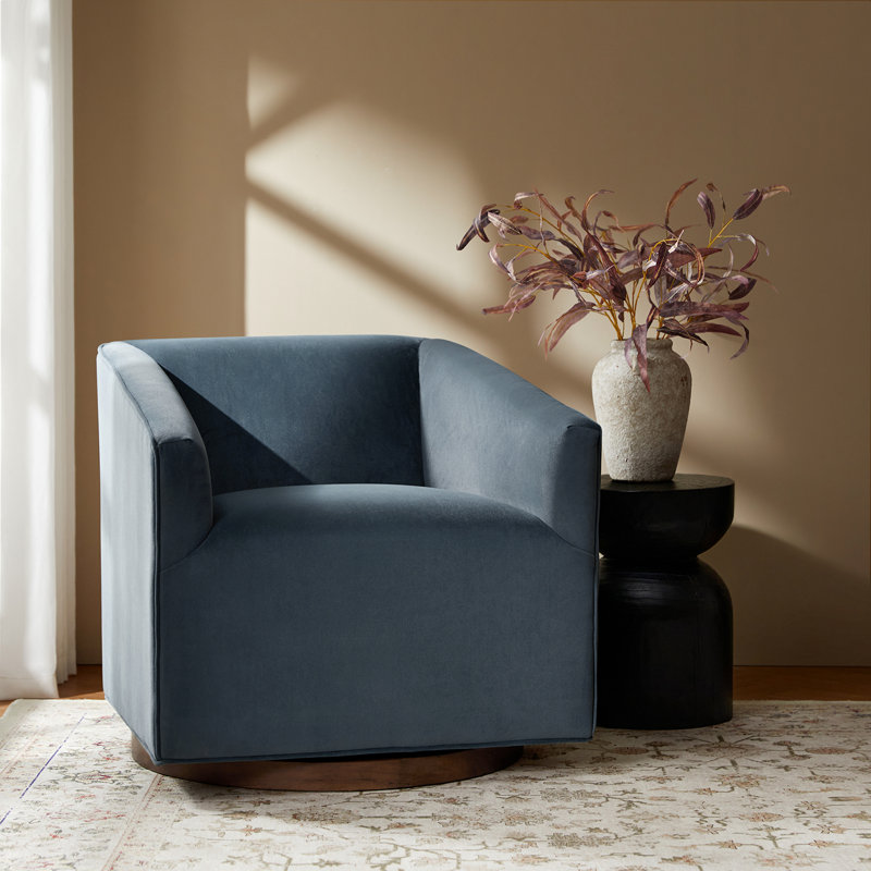 Fauteuil demi-tonneau pivotant à 360 degrés