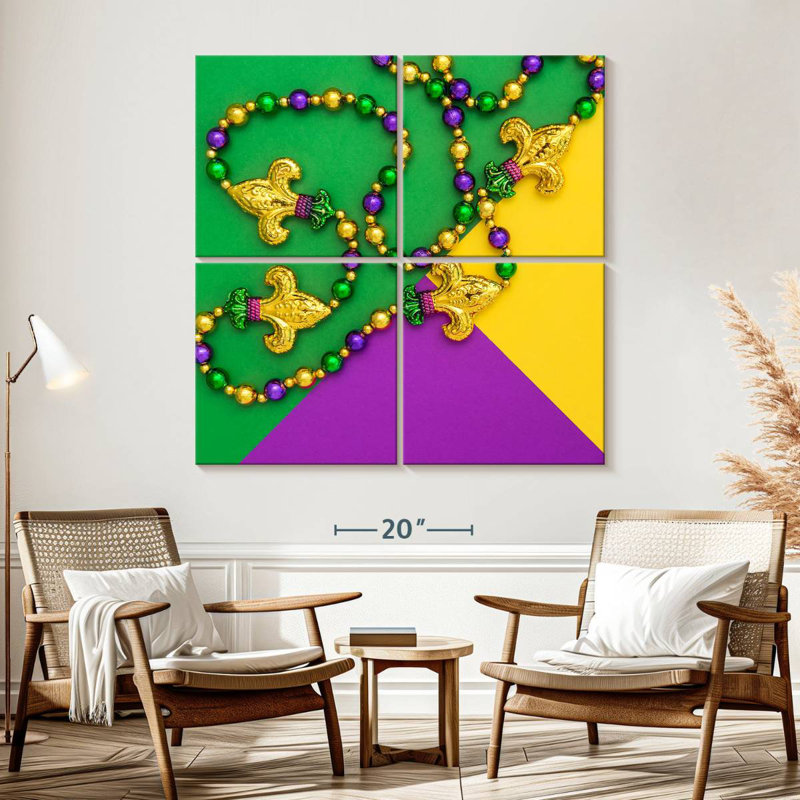 Bijoux Lelend Mardi Gras, H 57 po x l 57 po