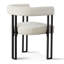 Ensemble de table de salle à manger pour 4 personnes avec table ronde et 4 chaises rembourrées en velours-1332190072