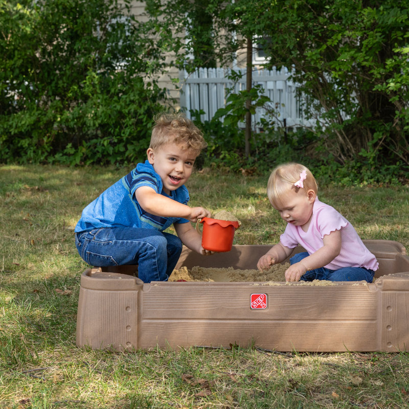 Step2 Play and Store 2.3' Rectangular Sandbox with Cover
