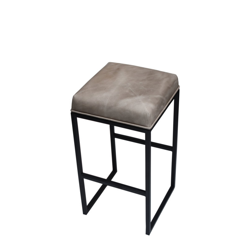 Tabouret en métal, gris