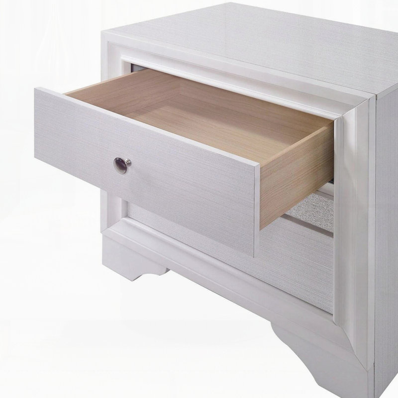 Table de chevet moderne pour chambre à coucher, Blanc